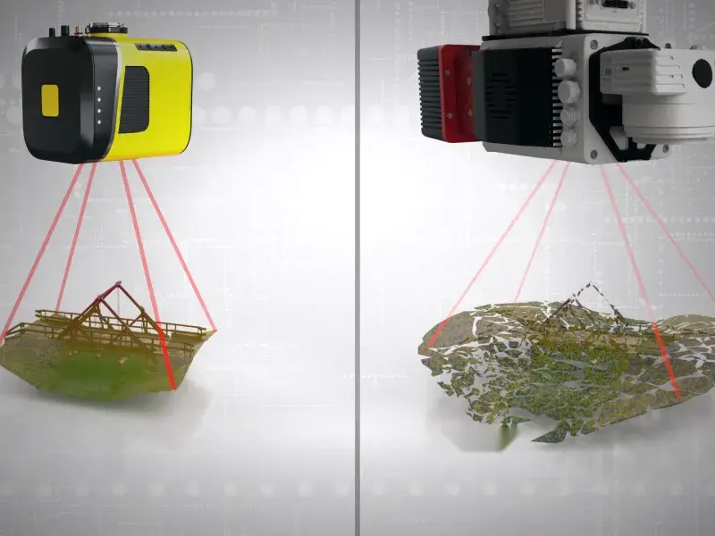 3D product animation comparing two LiDAR scanners